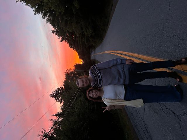 a very pink sky